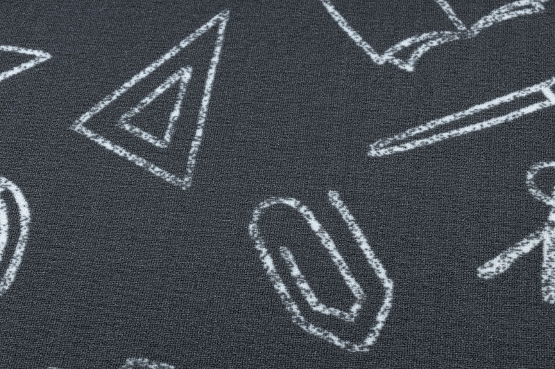 Dětský koberec SCHOOL šedý