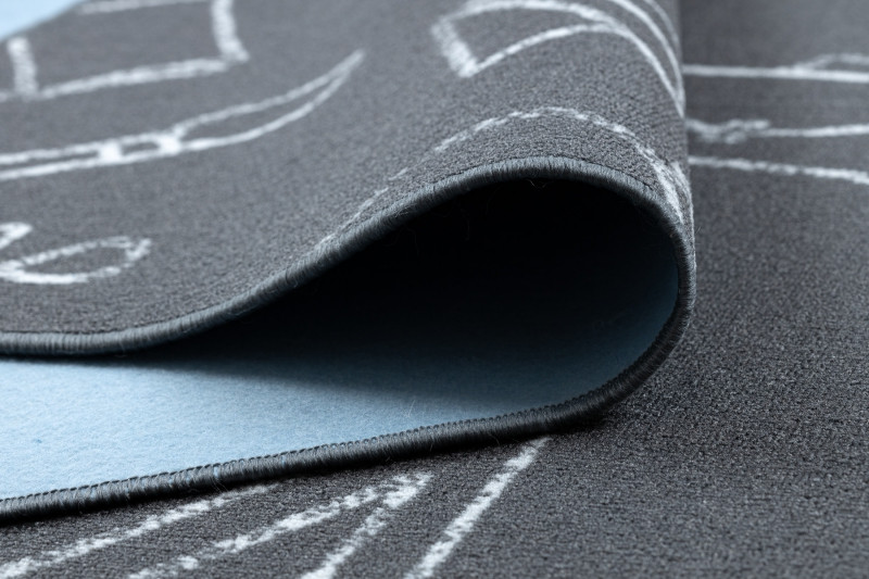 Dětský koberec SCHOOL šedý