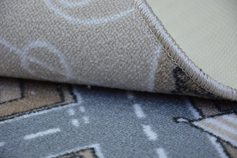 Dětský protiskluzový koberec STREET béžový