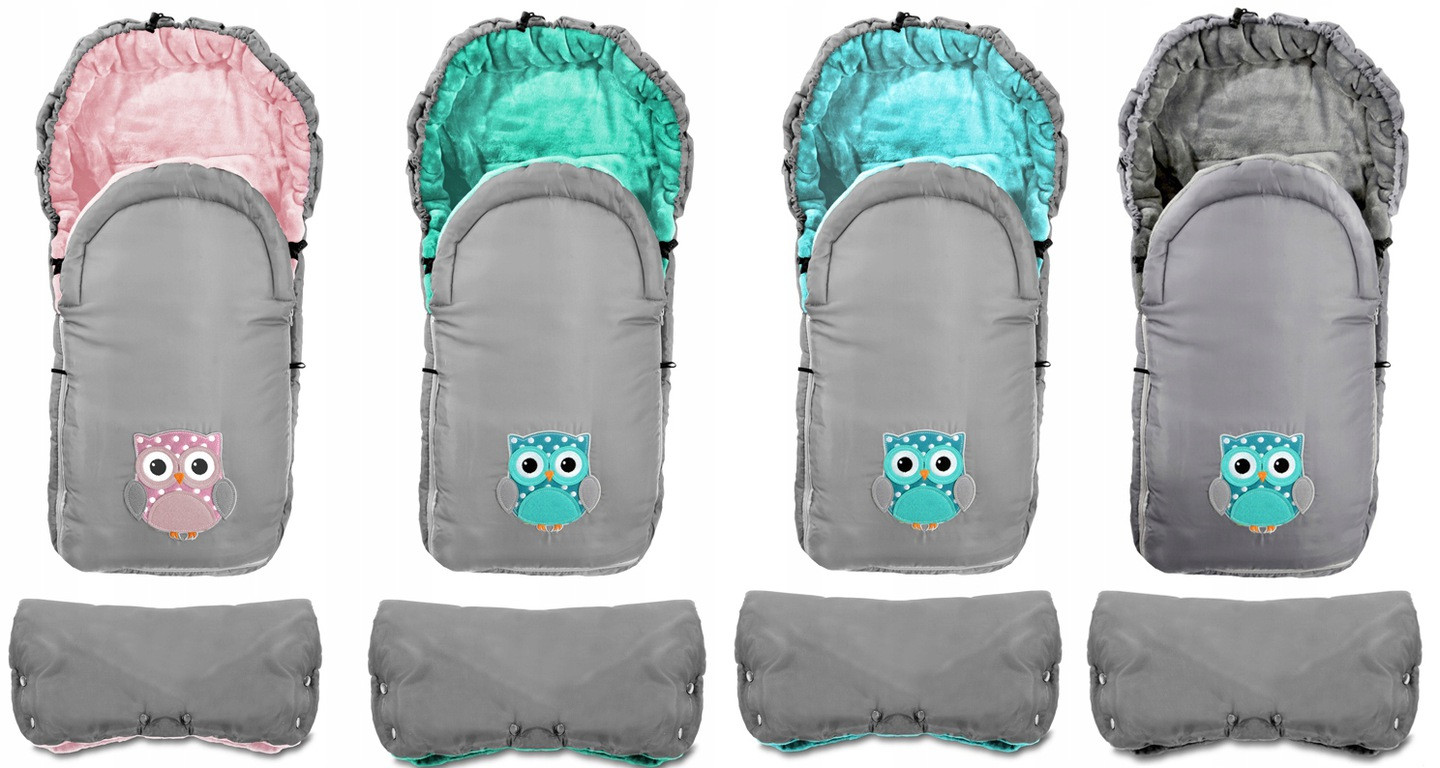 Dětský spací pytel SOVA šedá-mátová