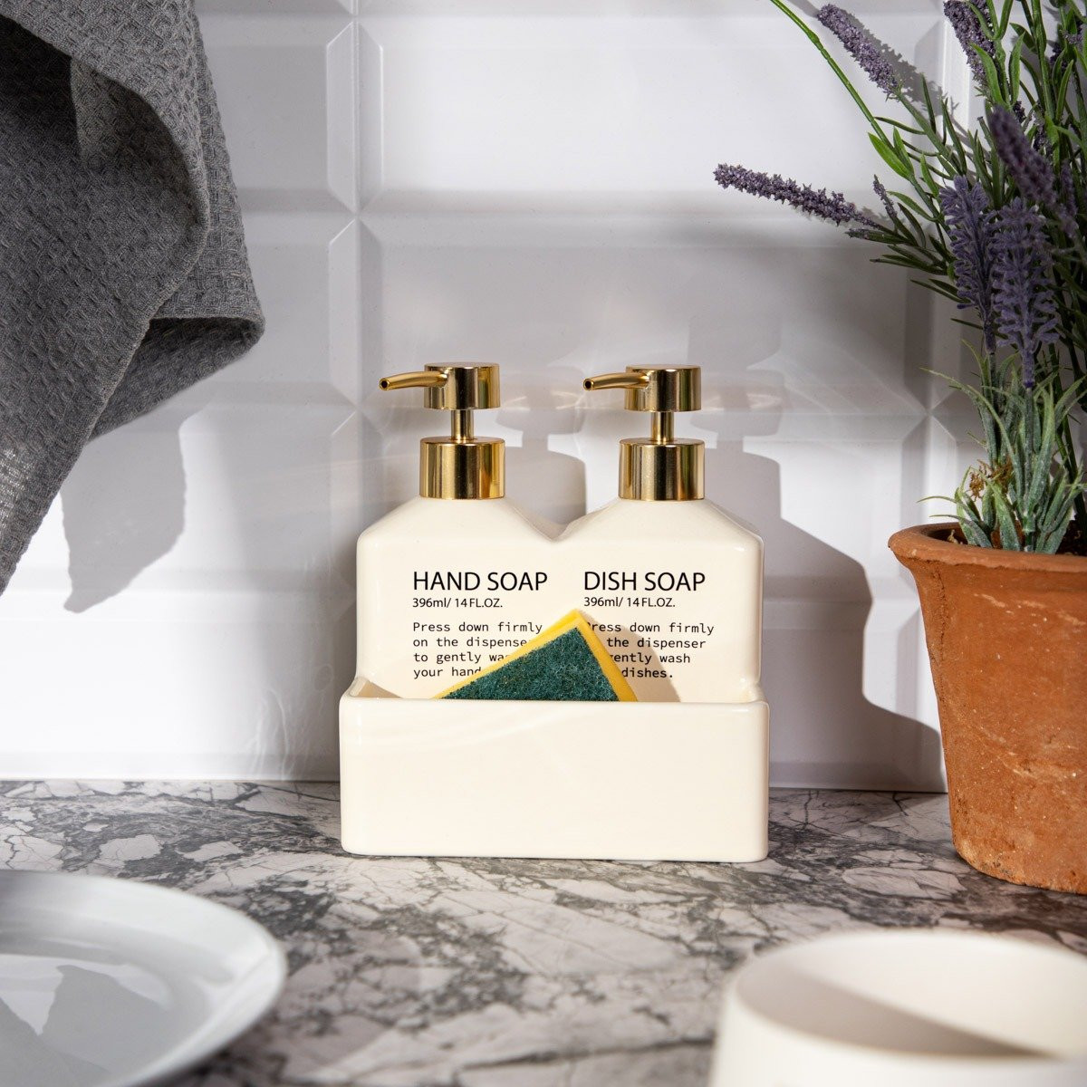 Dávkovač na mýdlo a saponát EBRO krémový 721649