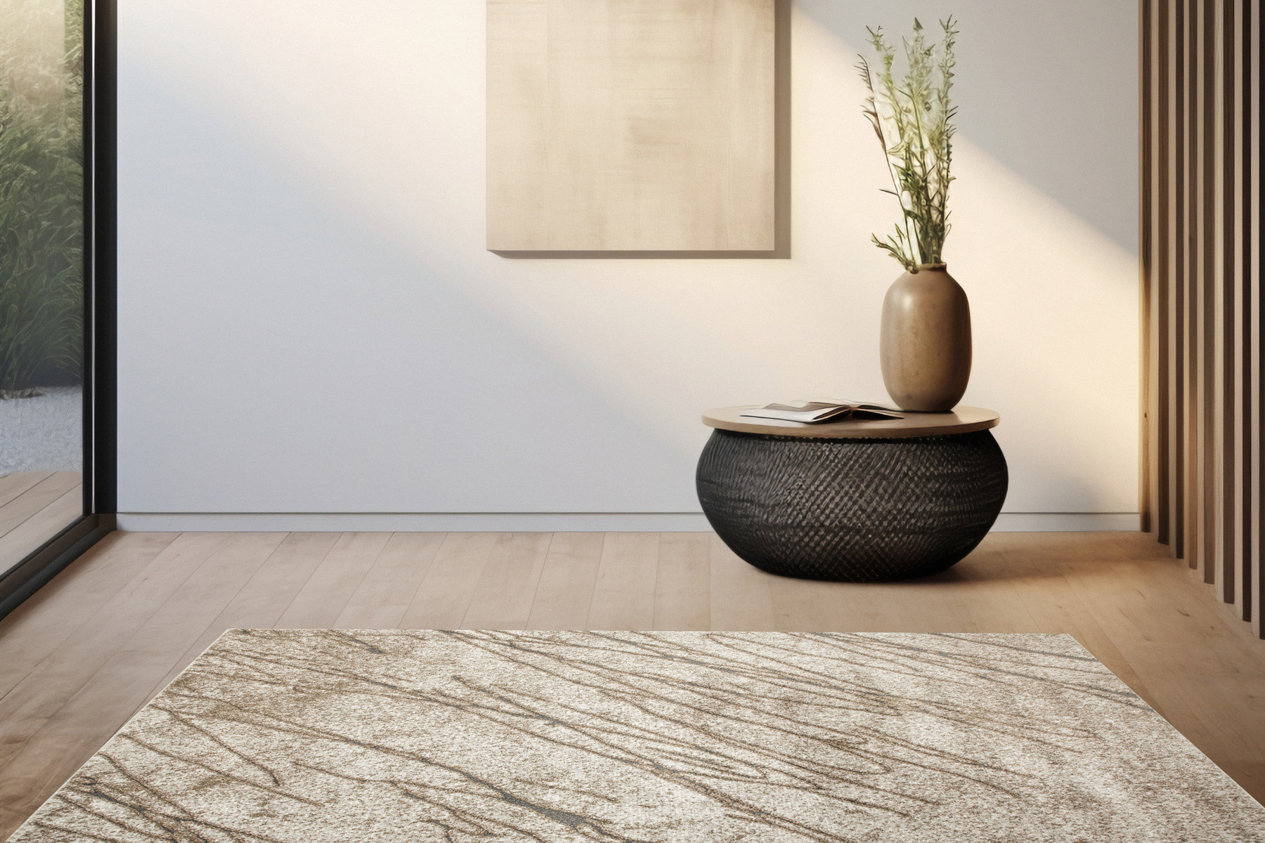 Koberec Zer Lux 5766A abstraktní, béžový / krémový / zlatý / šedý