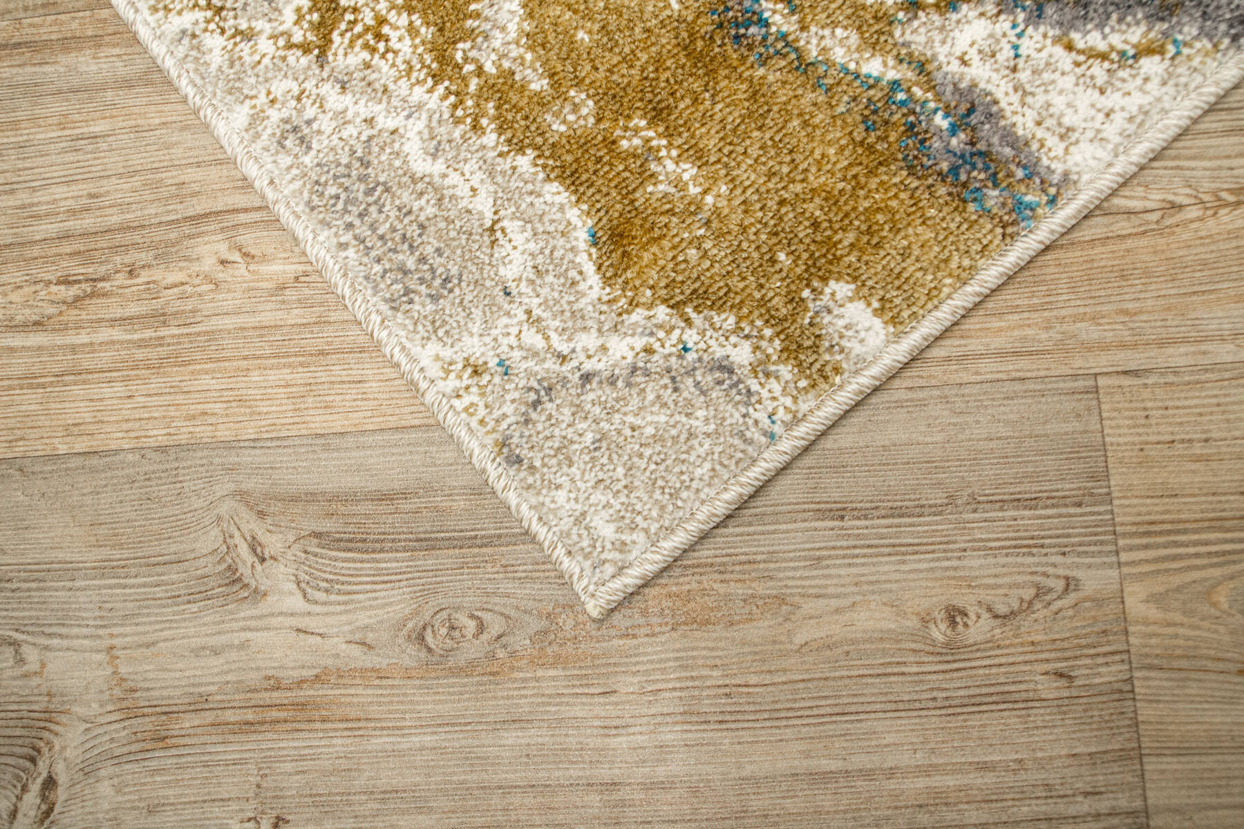 Koberec 6761A Zer Lux šedý / tyrkysový / zlatý