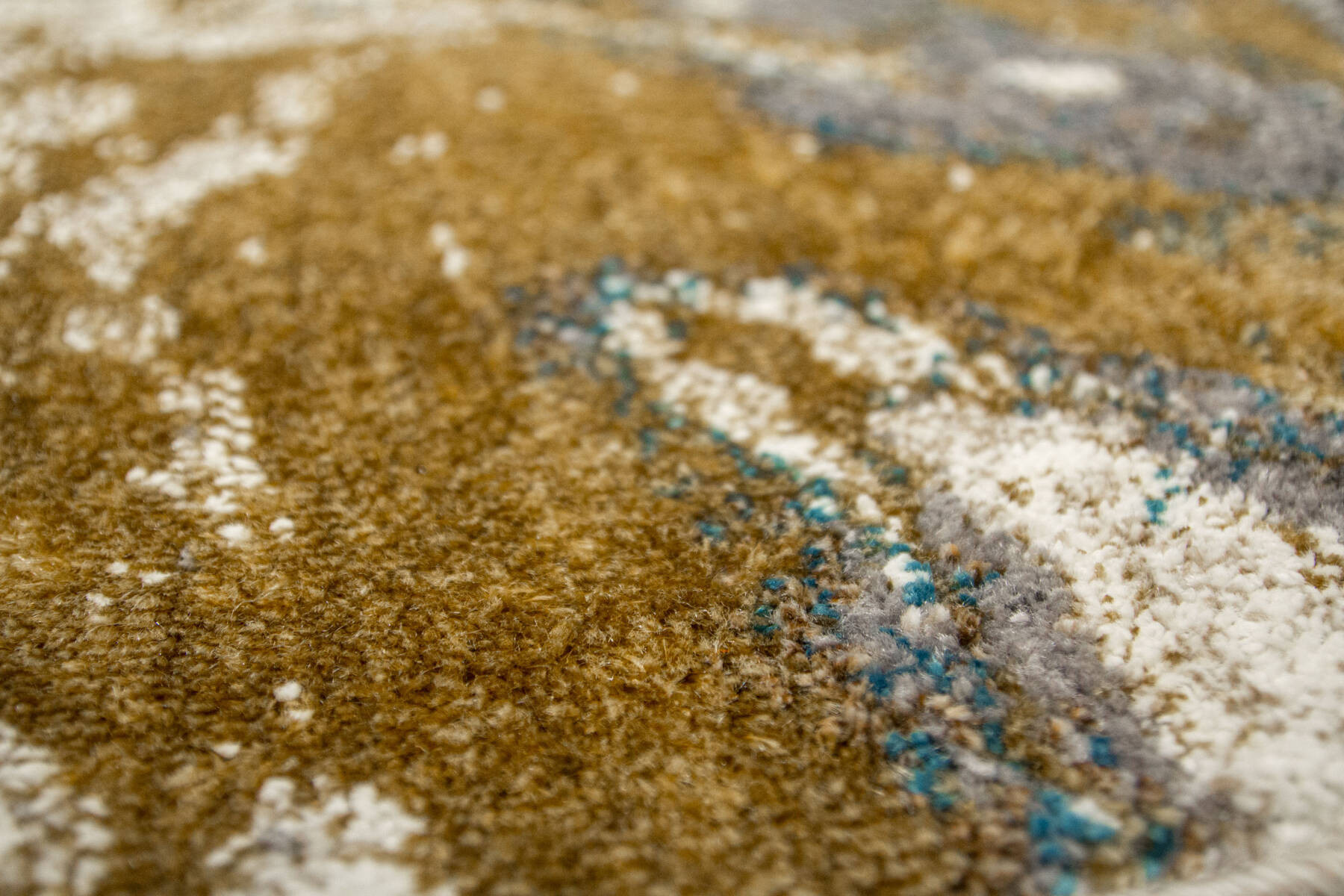 Koberec 6761A Zer Lux šedý / tyrkysový / zlatý