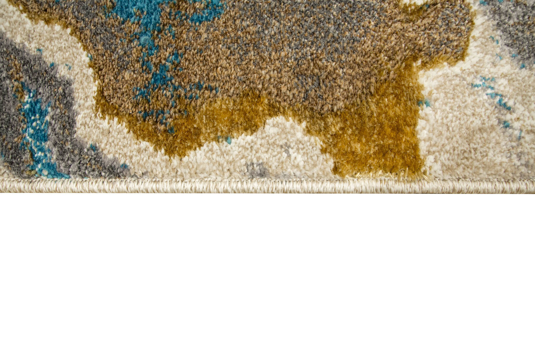 Koberec 6761A Zer Lux šedý / tyrkysový / zlatý