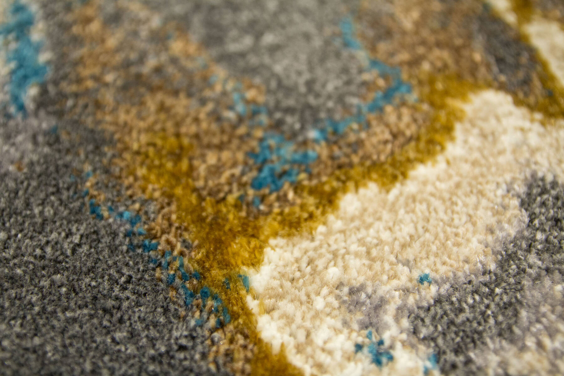 Koberec 6761A Zer Lux šedý / tyrkysový / zlatý