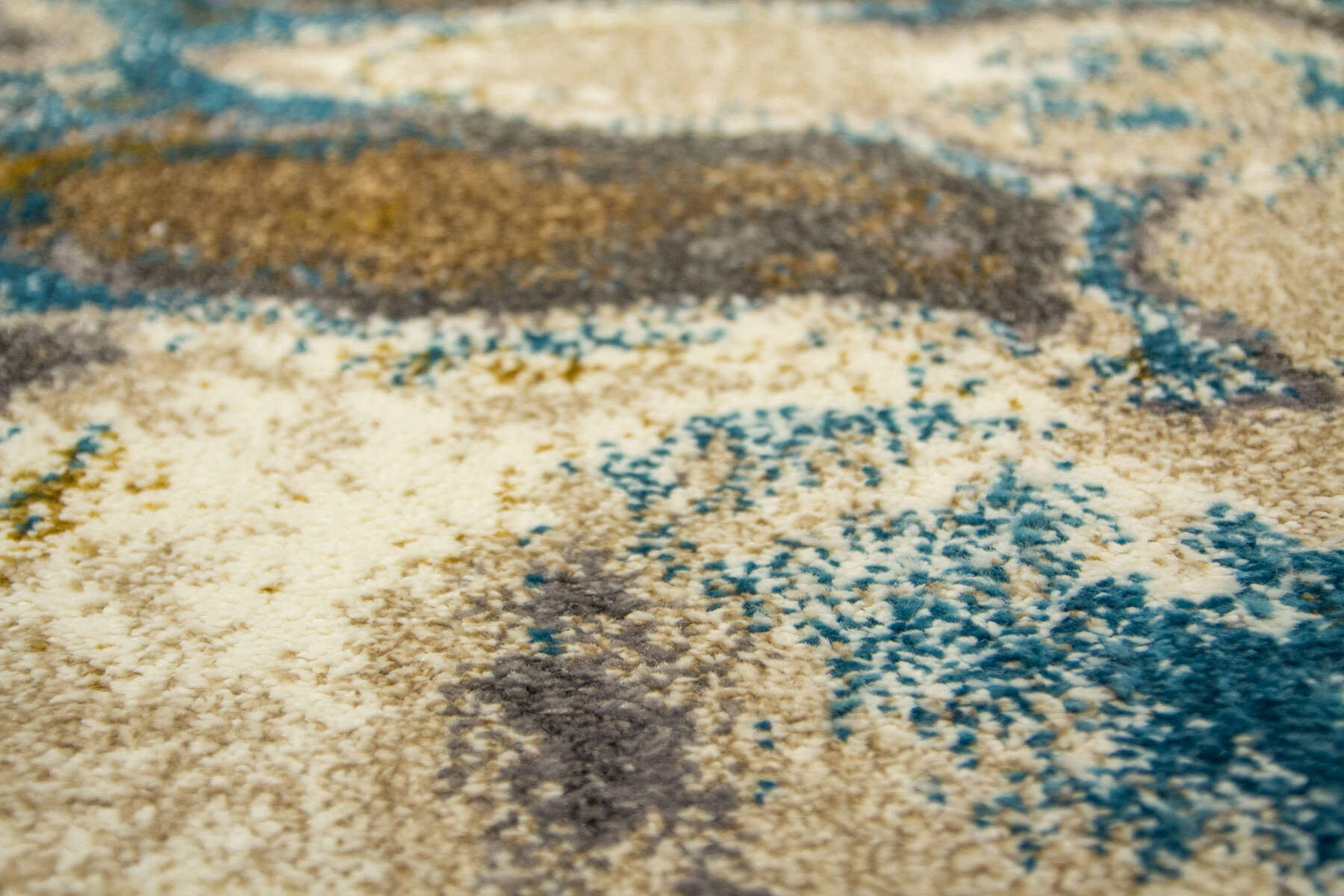 Koberec 6761A Zer Lux šedý / tyrkysový / zlatý