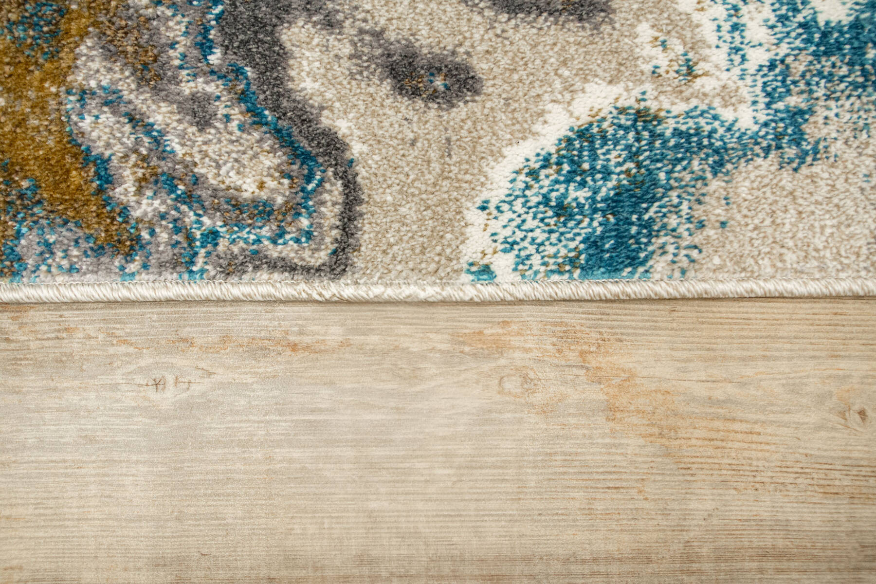 Koberec 6761A Zer Lux šedý / tyrkysový / zlatý