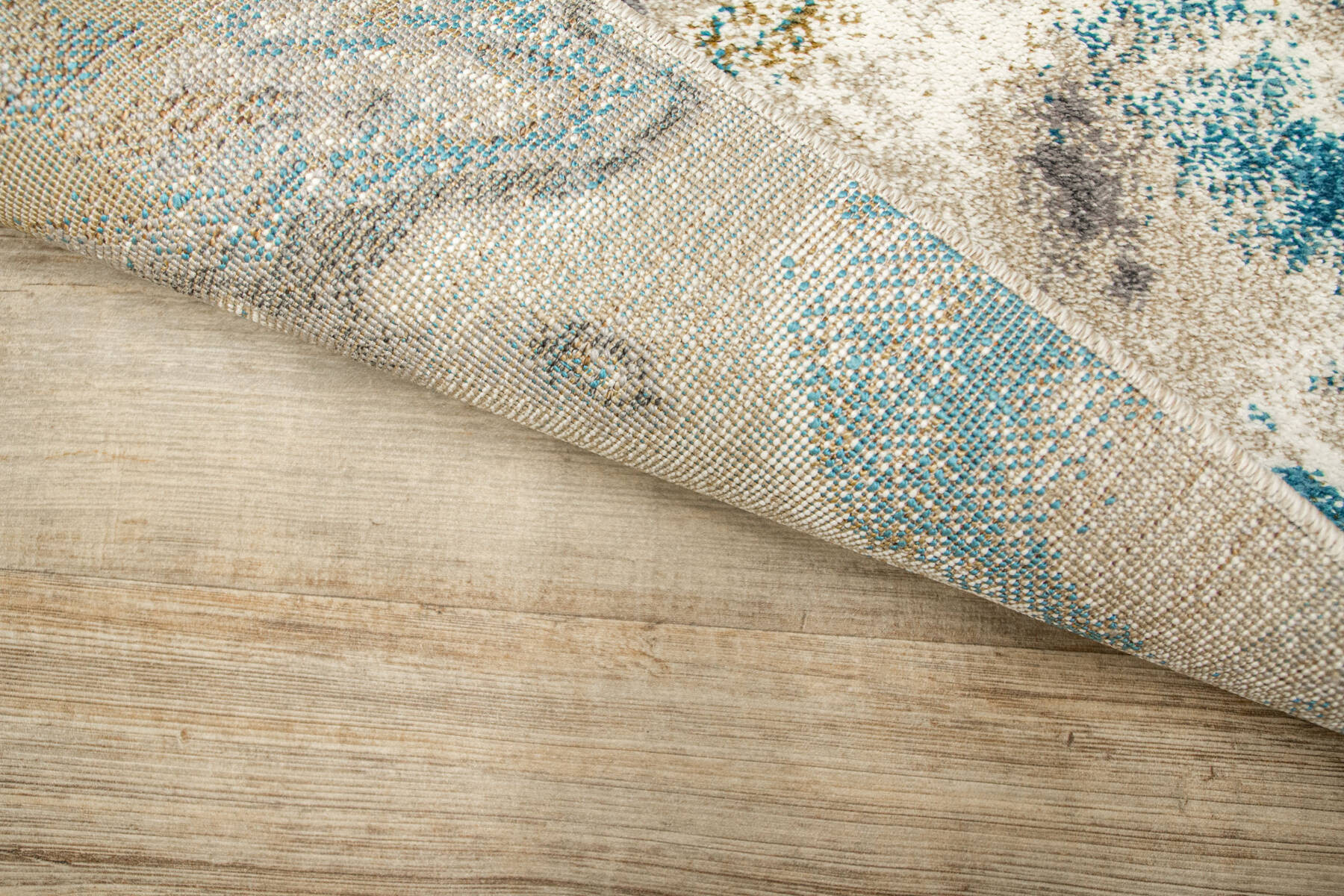 Koberec 6761A Zer Lux šedý / tyrkysový / zlatý