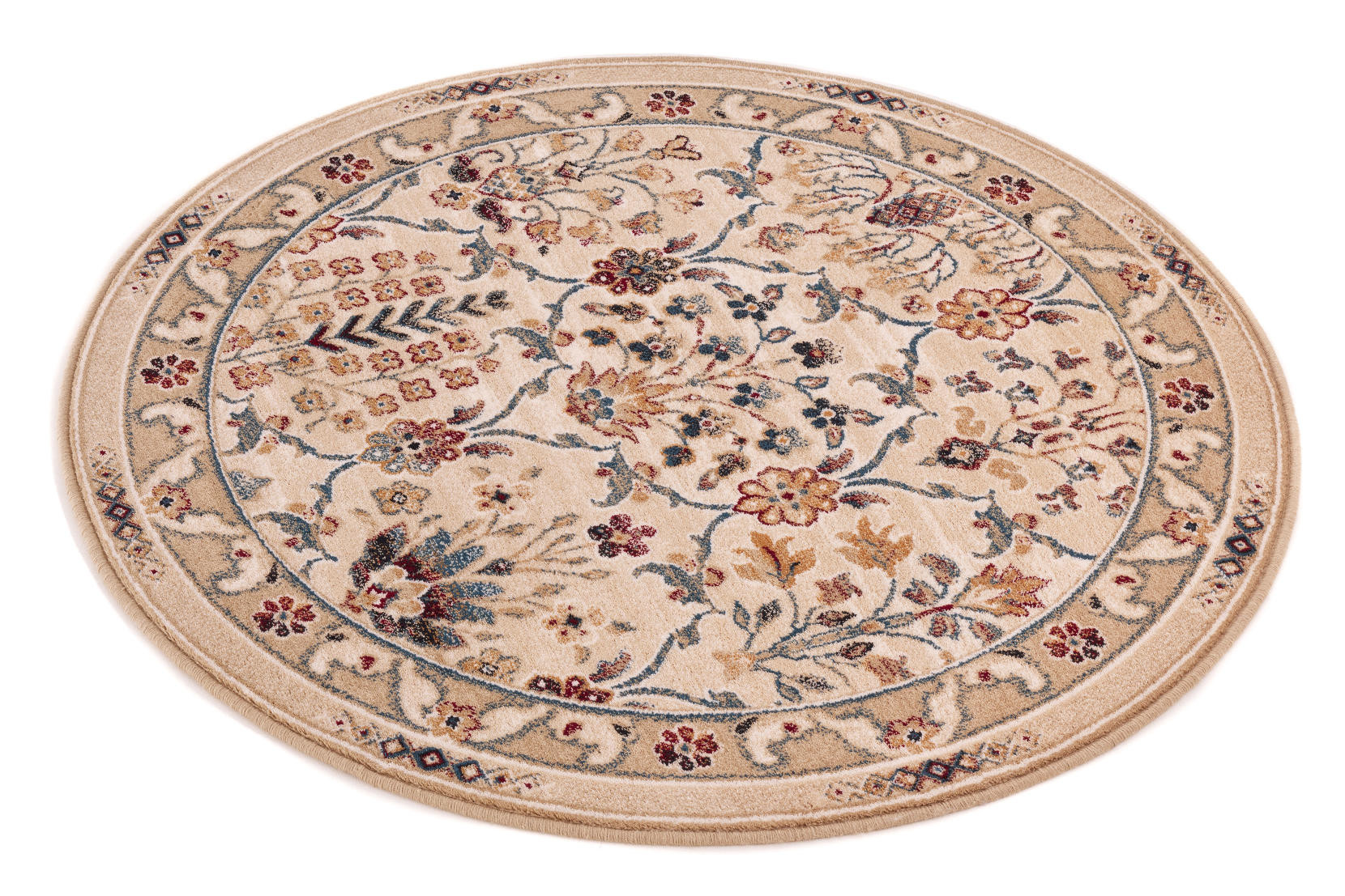 Koberec Agnella Isfahan Amara světle béžový kruh