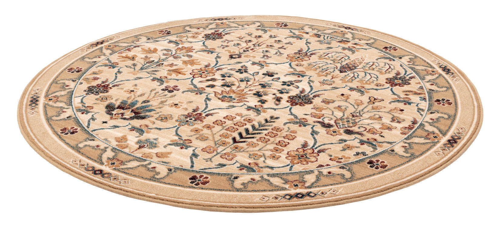 Koberec Agnella Isfahan Amara světle béžový kruh
