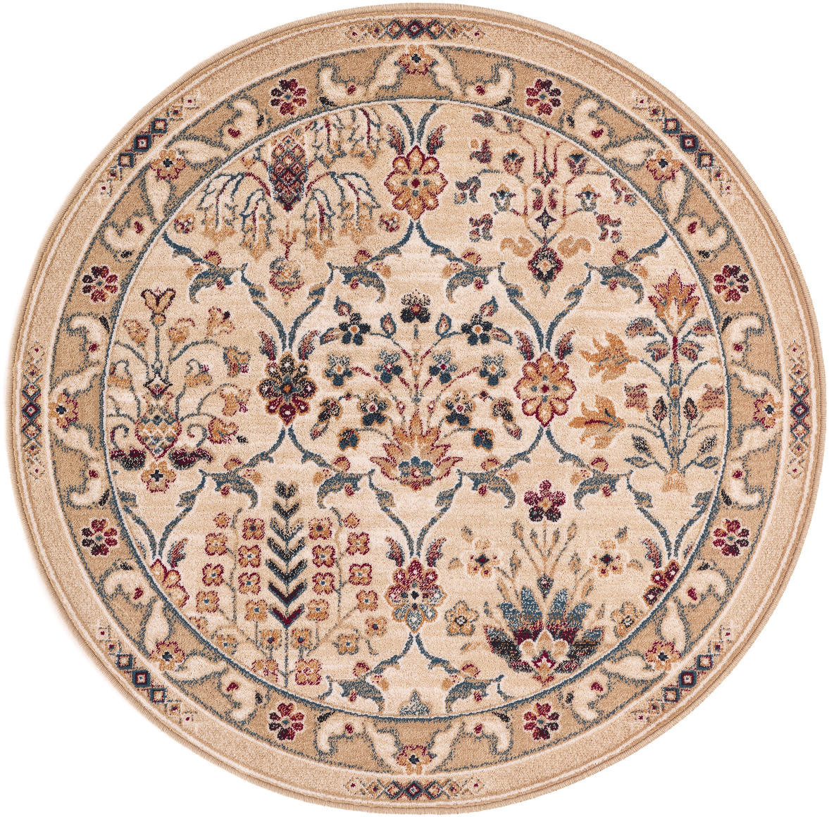 Koberec Agnella Isfahan Amara světle béžový kruh