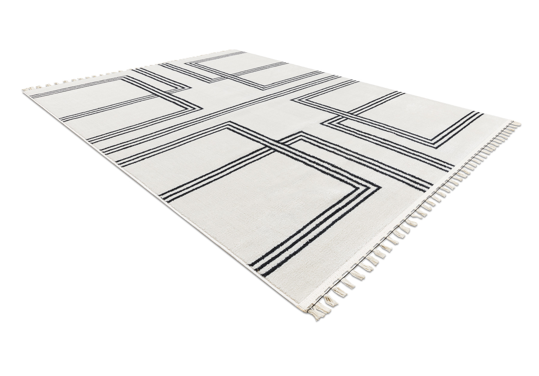 Koberec AMOUR 53091C geometrický / linie, krémový