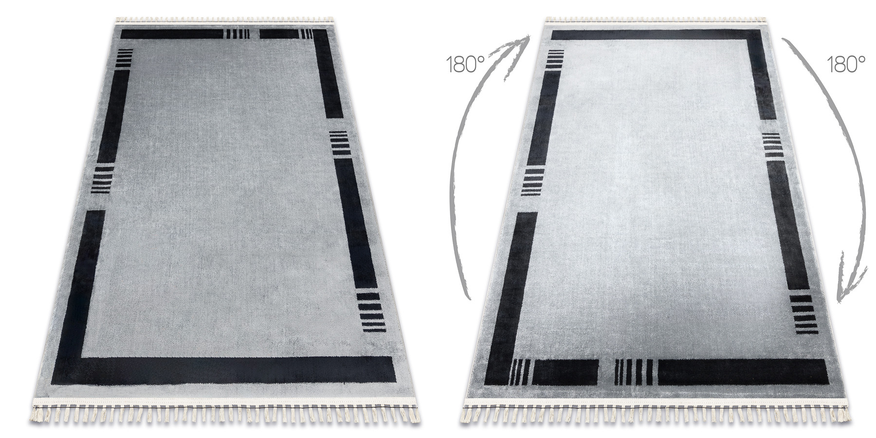 Koberec AMOUR 53113D rám, šedý