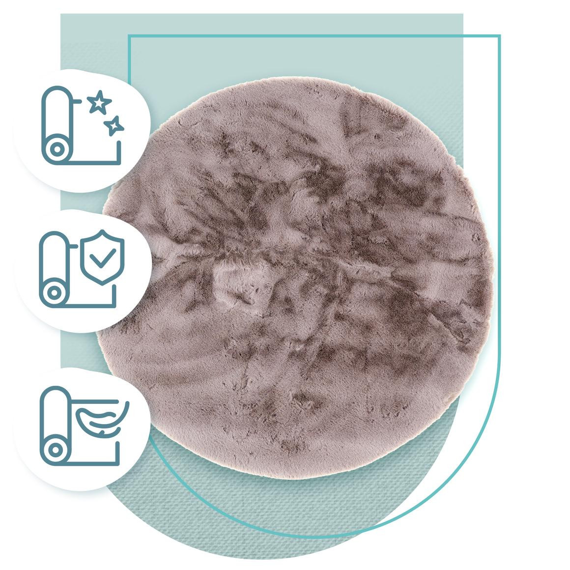 Koberec Angelo tmavě šedý kruh