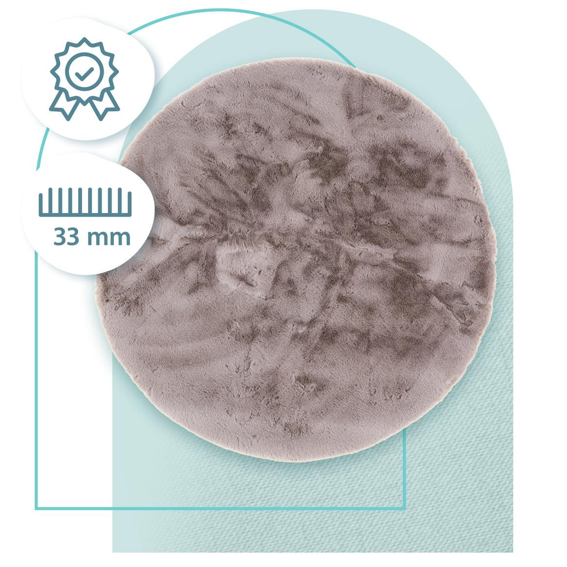 Koberec Angelo tmavě šedý kruh