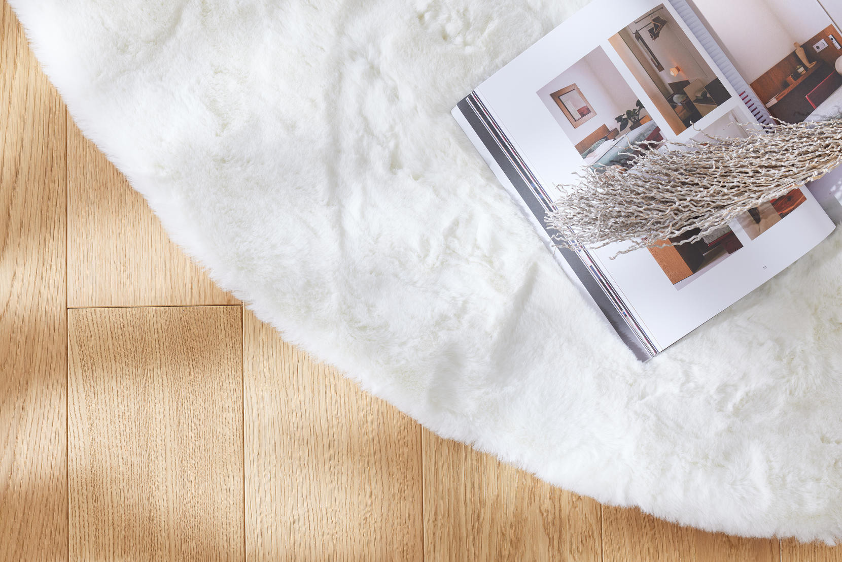 Koberec Angelo bílý kruh