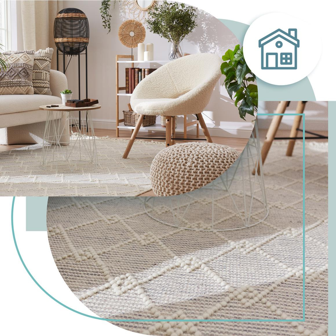 Koberec Arte Cicero Ivory Aqua