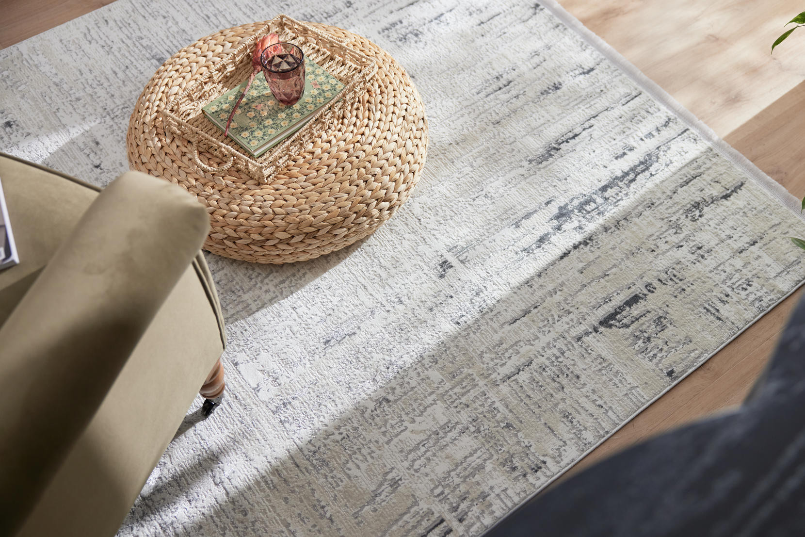 Koberec Luna Abrasion šedý