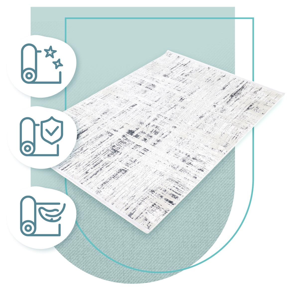 Koberec Luna Abrasion šedý