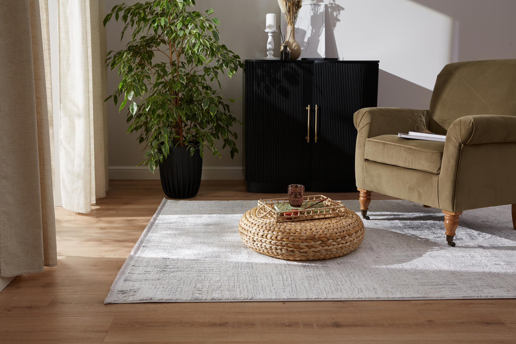 Koberec Luna Abrasion šedý