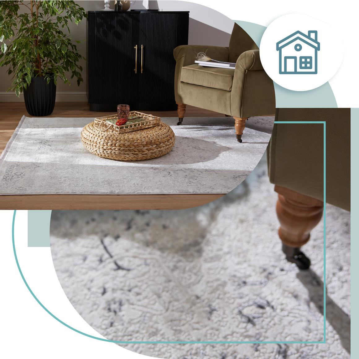 Koberec Luna Vintage šedý