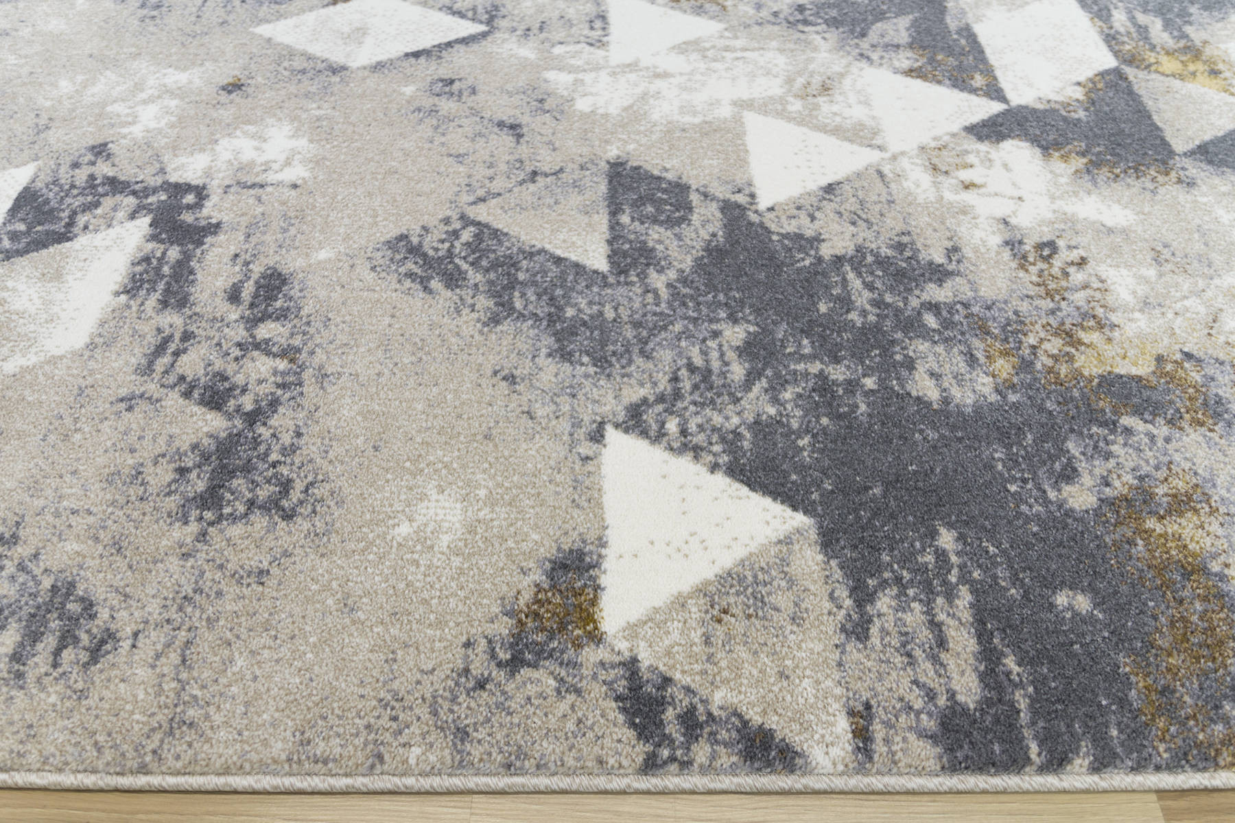 Koberec Zer Lux B595A lesklý béžový/šedý