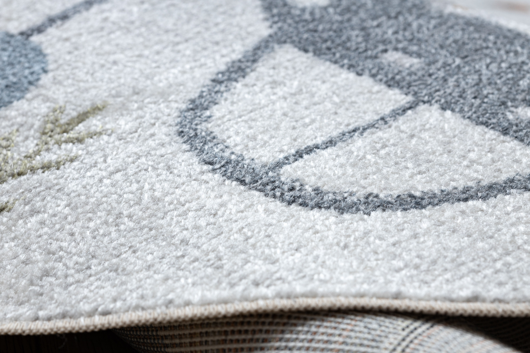 Koberec BONO 8436 auta / uličky, krémový / světle šedý, kruh