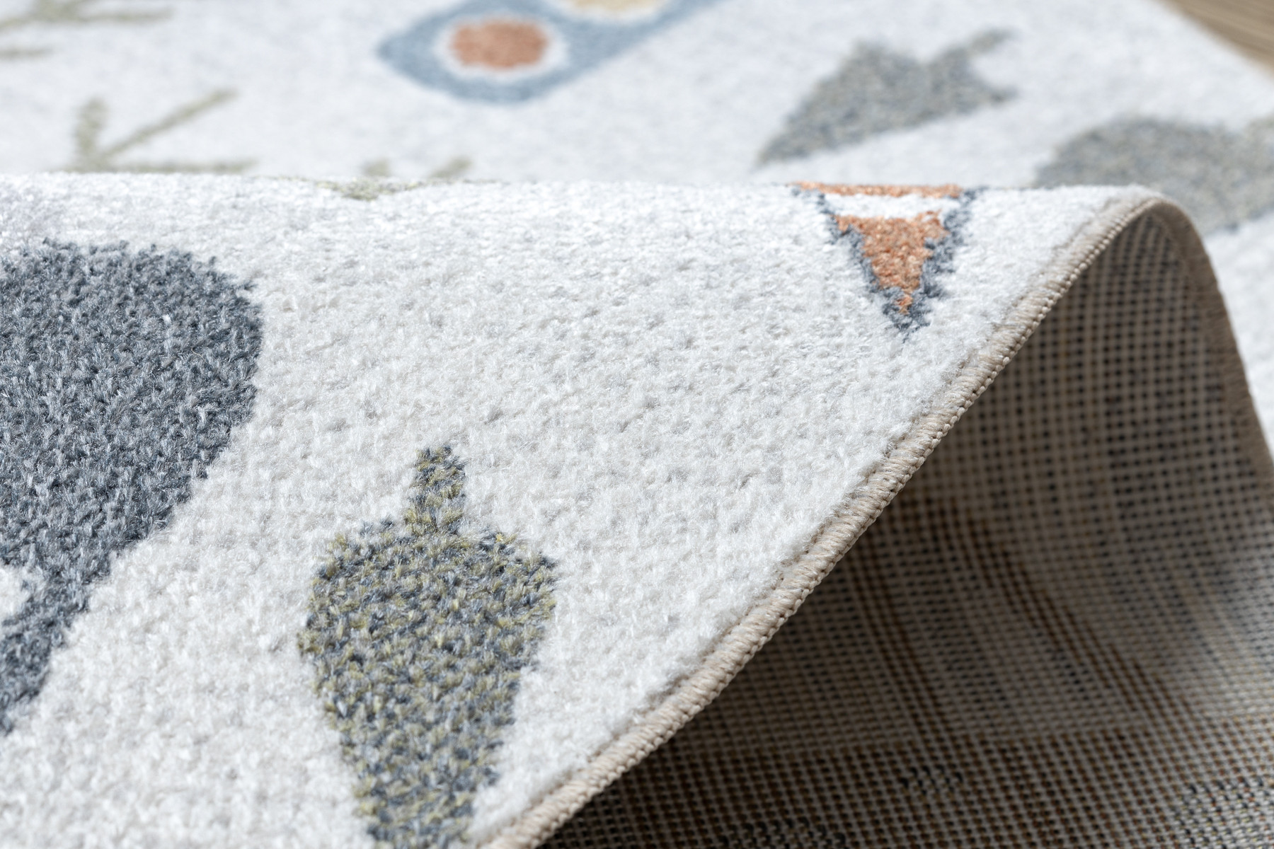 Koberec BONO 8436 auta / uličky, krémový / světle šedý, kruh