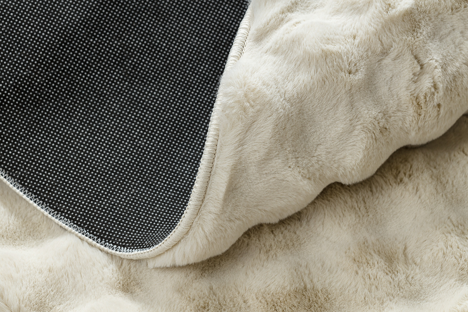 Koberec BUBBLE slonová kost 12 strukturální 3D, kruh