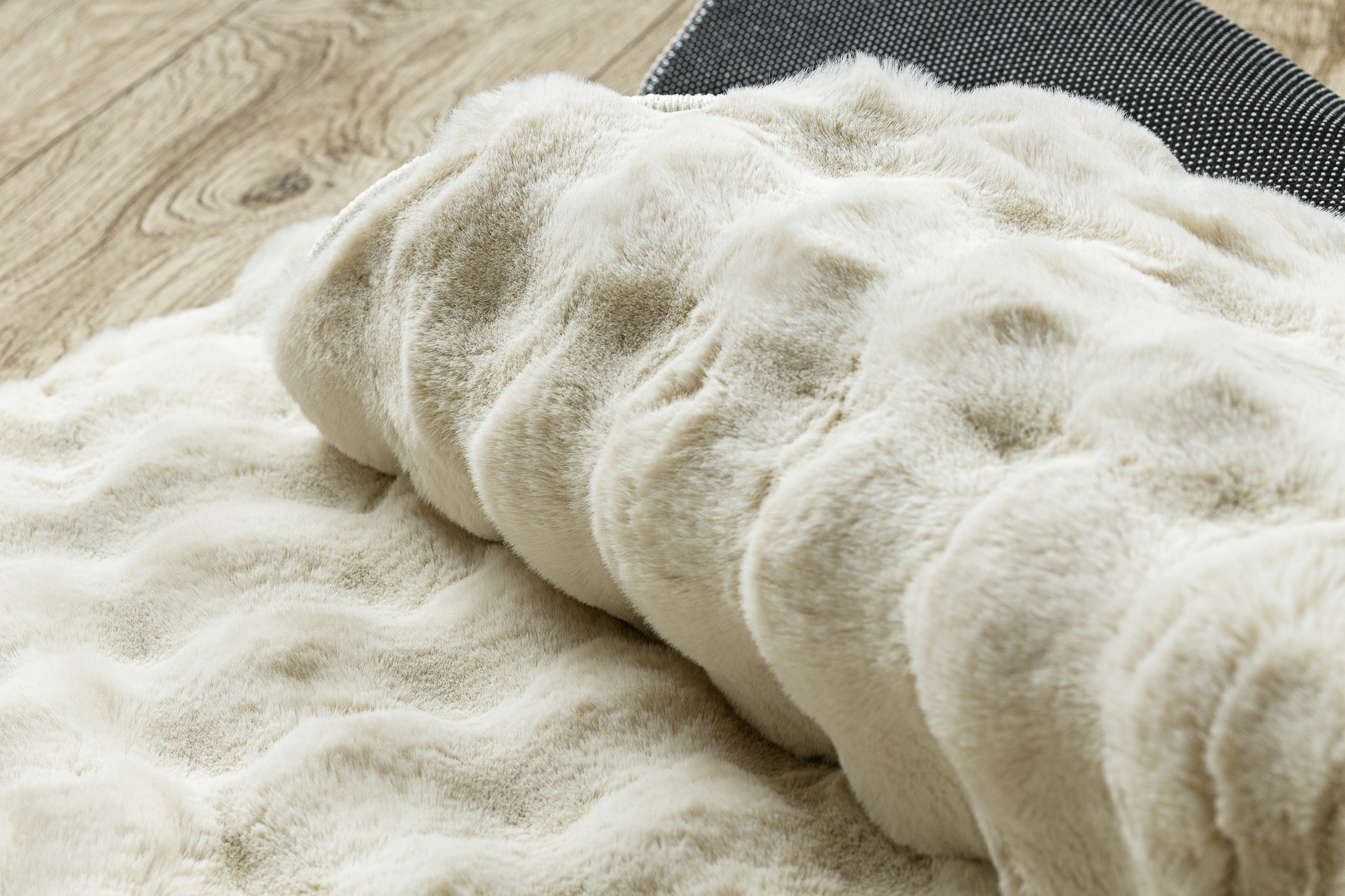 Koberec BUBBLE slonová kost 12 strukturální 3D, kruh