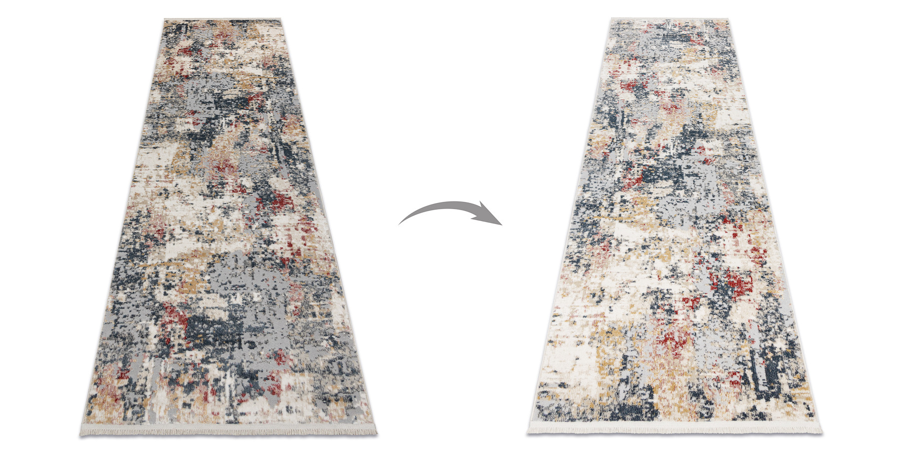 Koberec / běhoun DISTIN 0123A růžový / pudrový / bílý