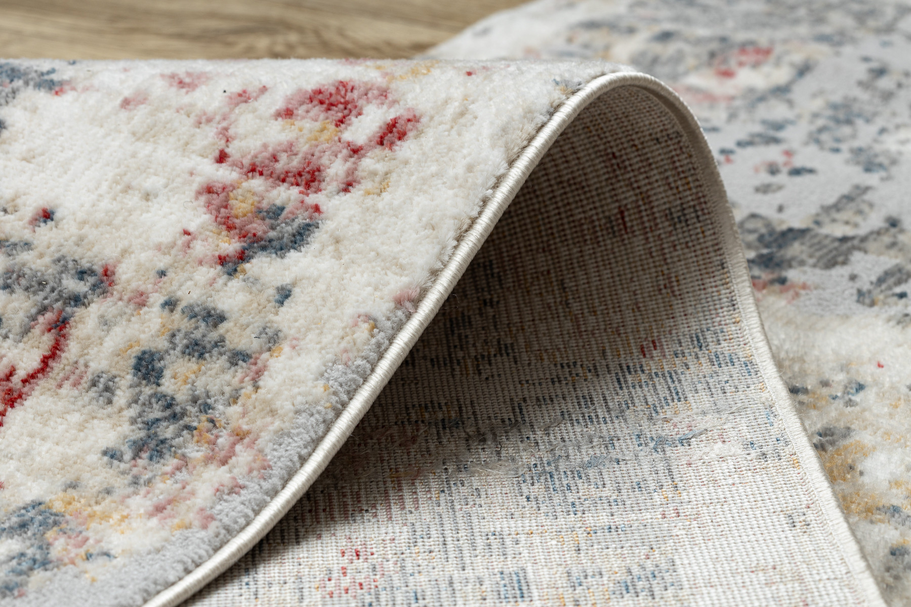 Koberec / běhoun DISTIN 0123A růžový / pudrový / bílý