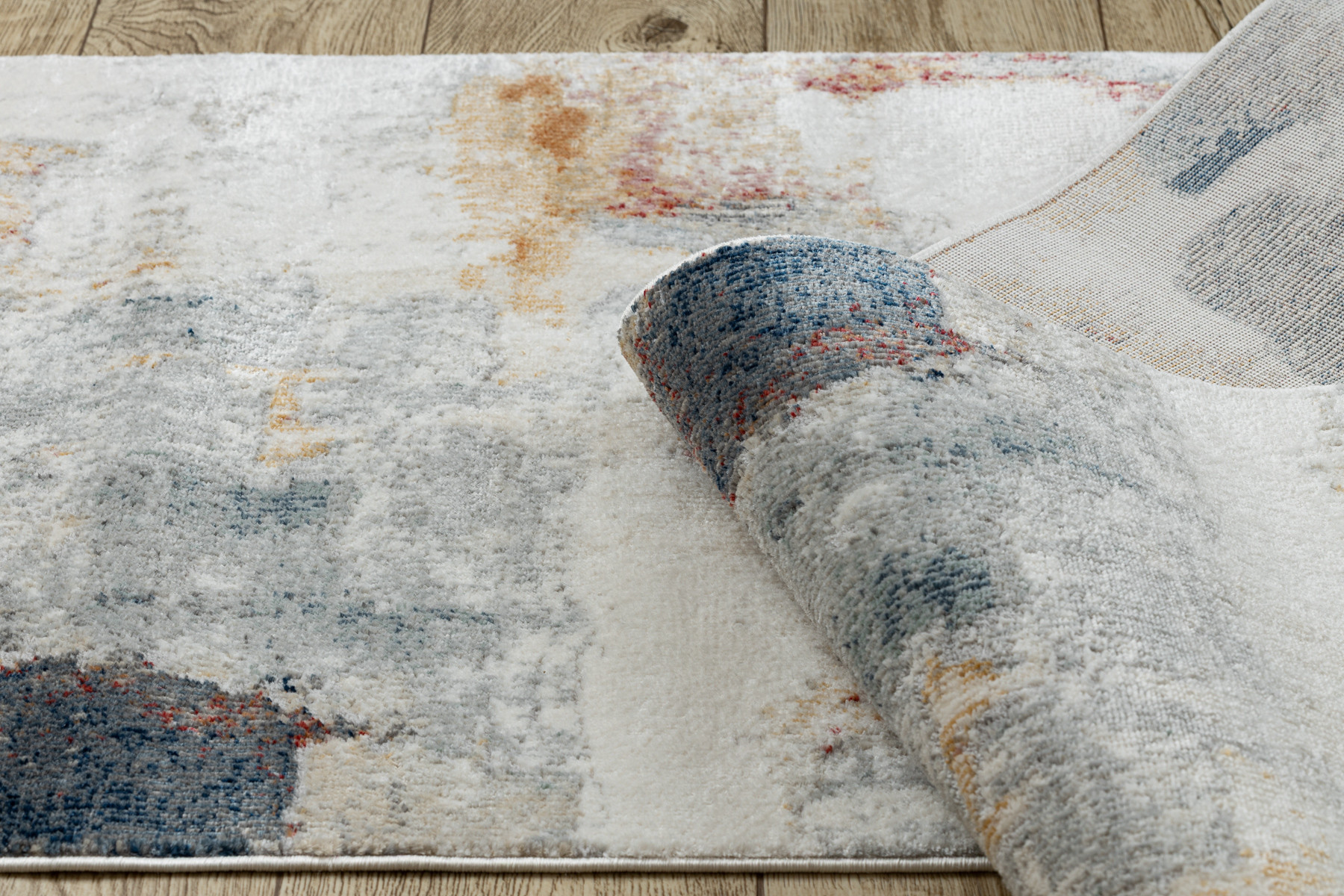 Koberec / běhoun DISTIN 0144B bílý / růžový / pudrový