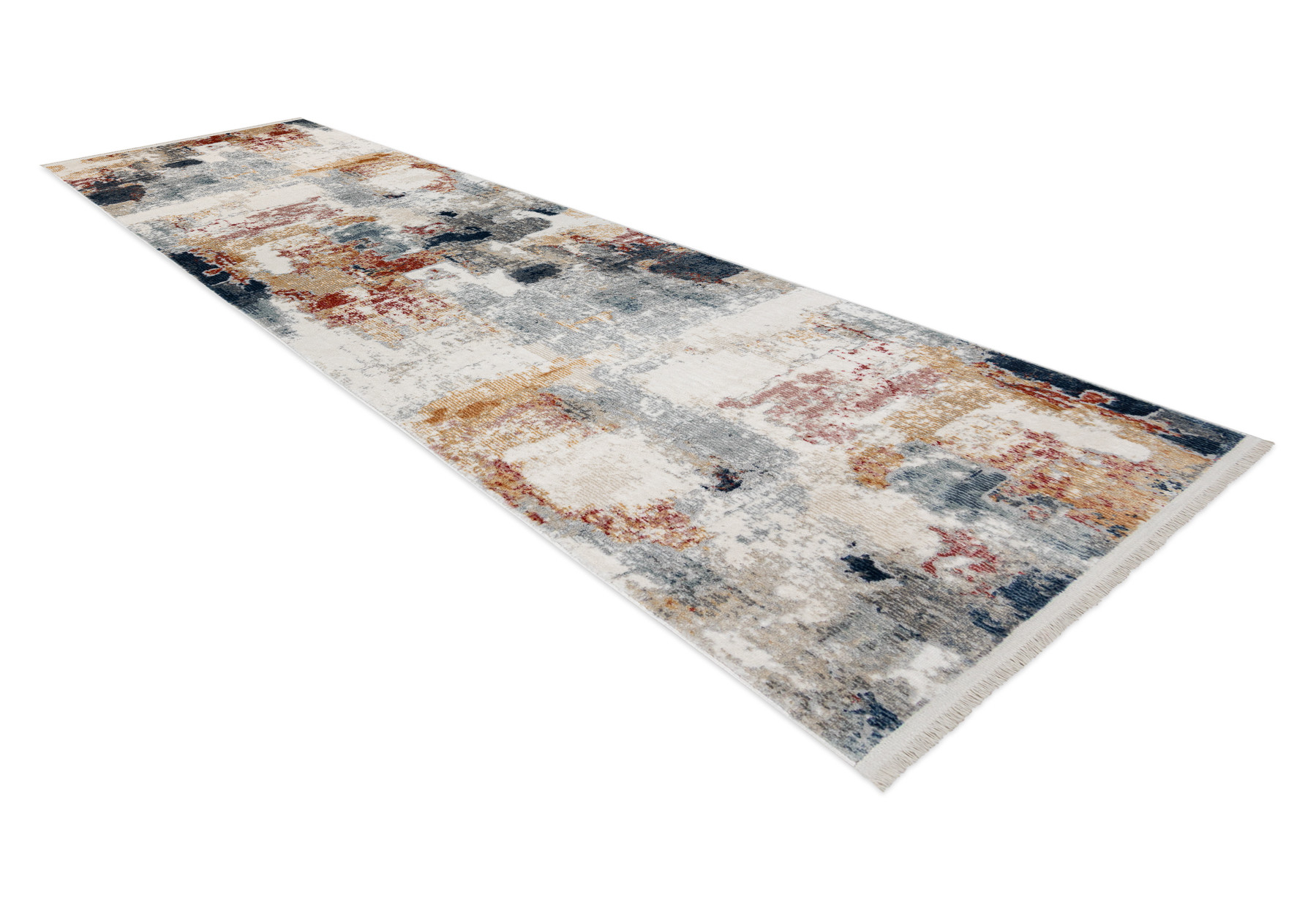 Koberec / běhoun DISTIN 0144B bílý / růžový / pudrový