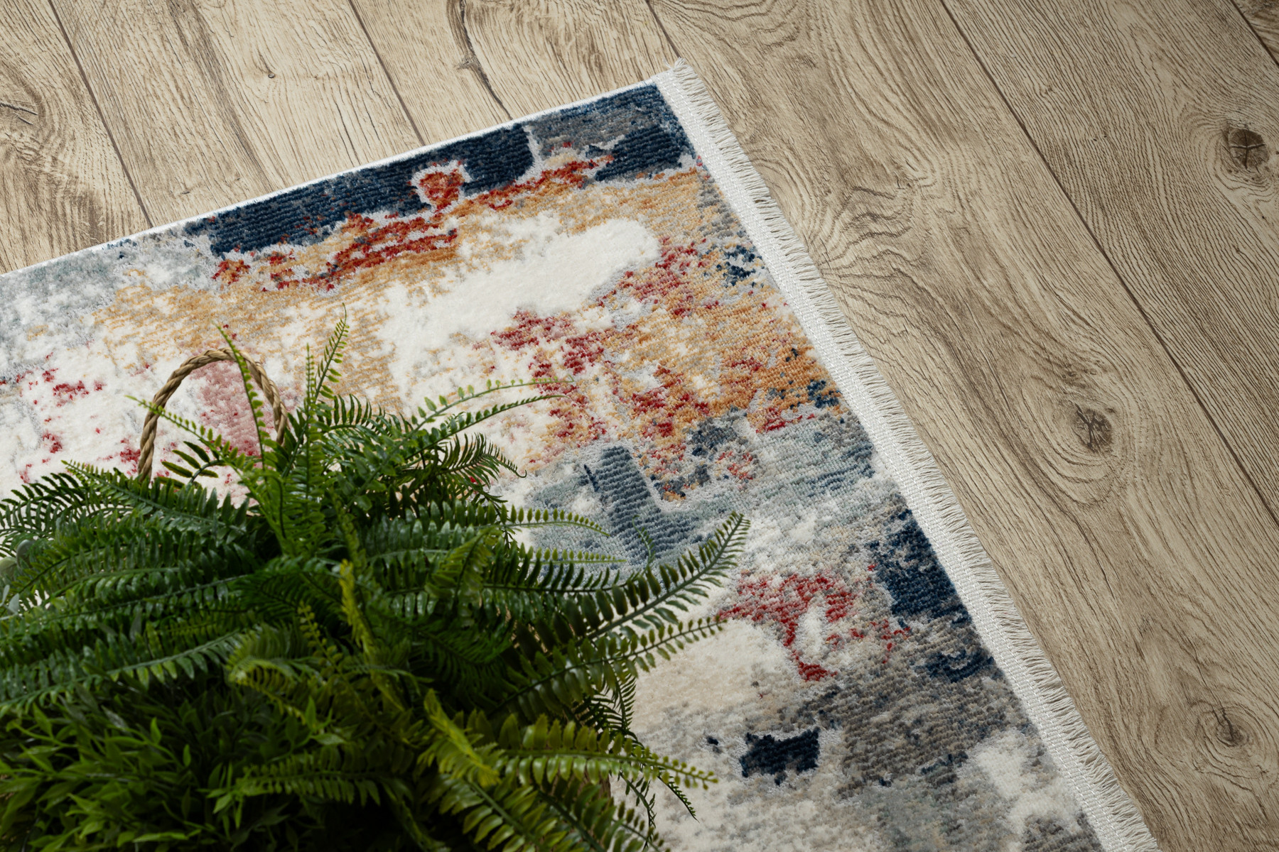 Koberec / běhoun DISTIN 0144B bílý / růžový / pudrový