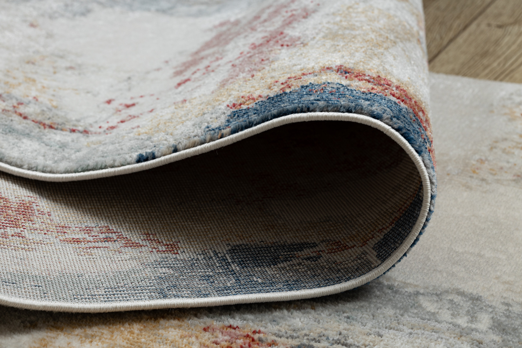 Koberec / běhoun DISTIN 0144B bílý / růžový / pudrový