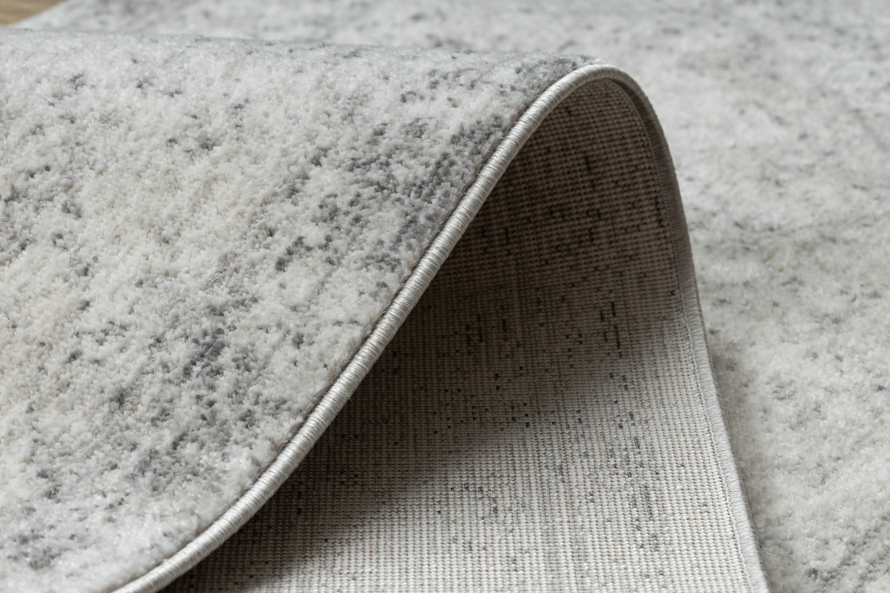 Koberec / běhoun DISTIN 0200A šedý / světle šedý / bílý