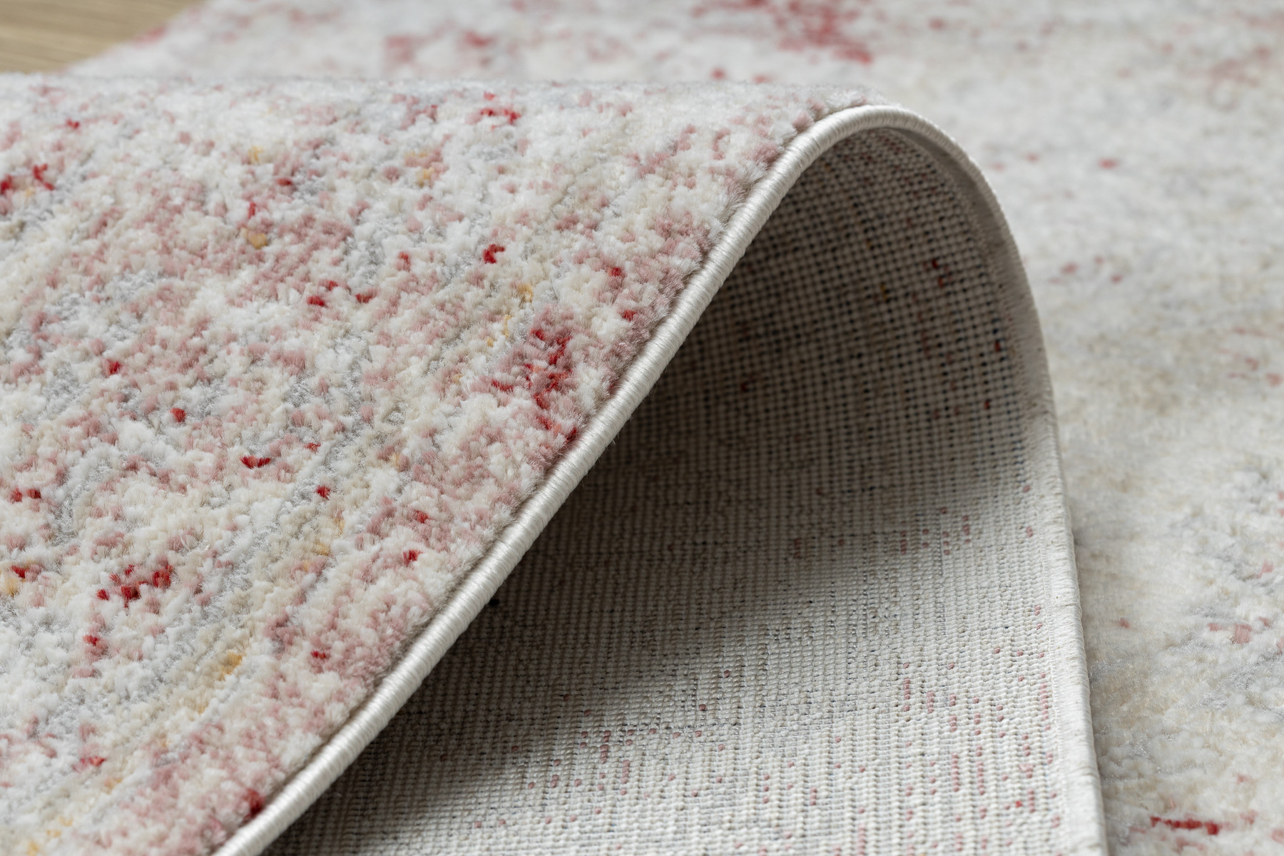 Koberec / běhoun DISTIN 0828A růžový / pudrový / bílý