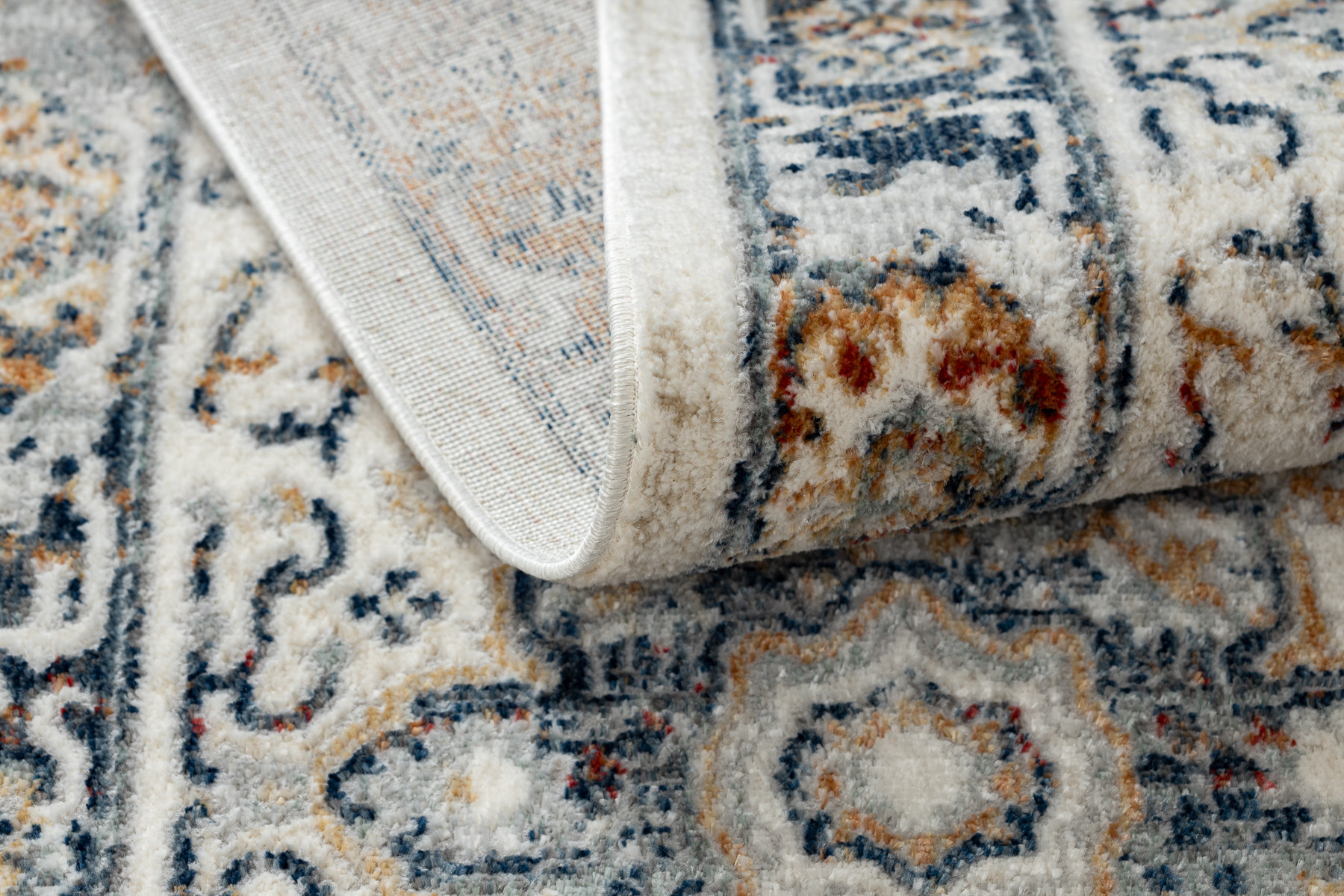 Koberec / běhoun DISTIN 0834A granátový / modrý / žlutý / terrakota