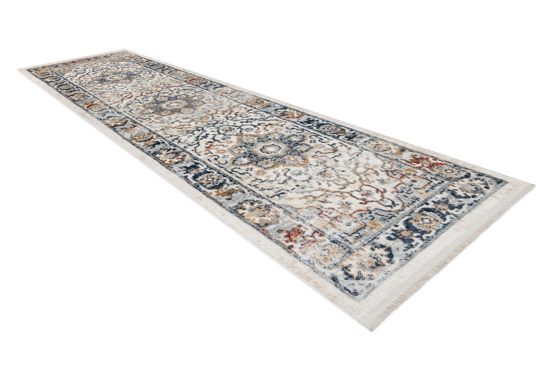 Koberec / běhoun DISTIN 0834A granátový / modrý / žlutý / terrakota