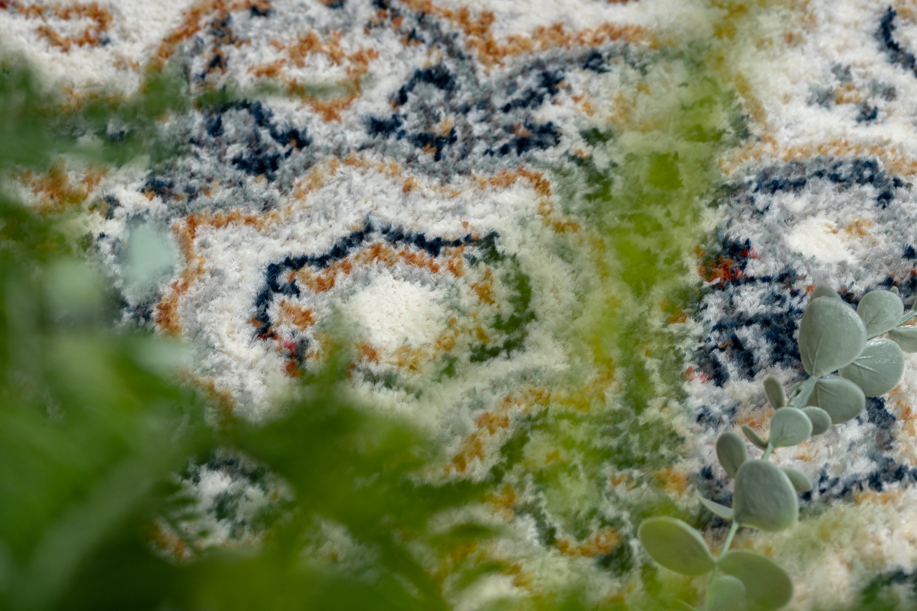 Koberec / běhoun DISTIN 0834A granátový / modrý / žlutý / terrakota