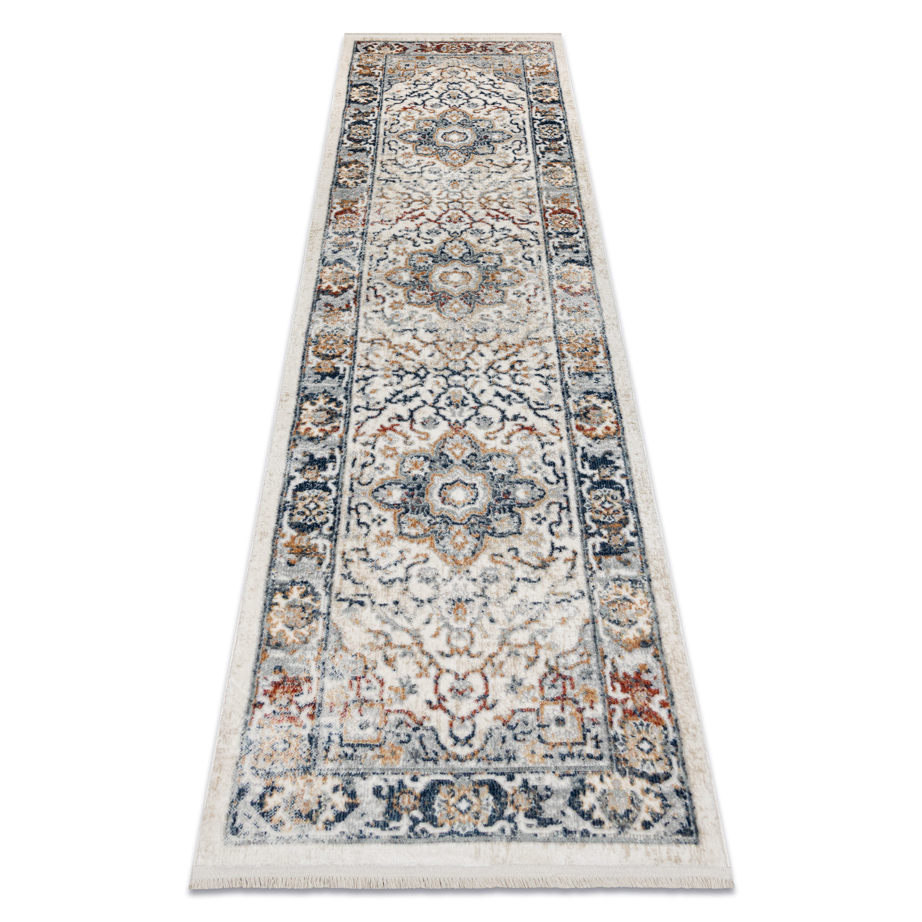 Koberec / běhoun DISTIN 0834A granátový / modrý / žlutý / terrakota