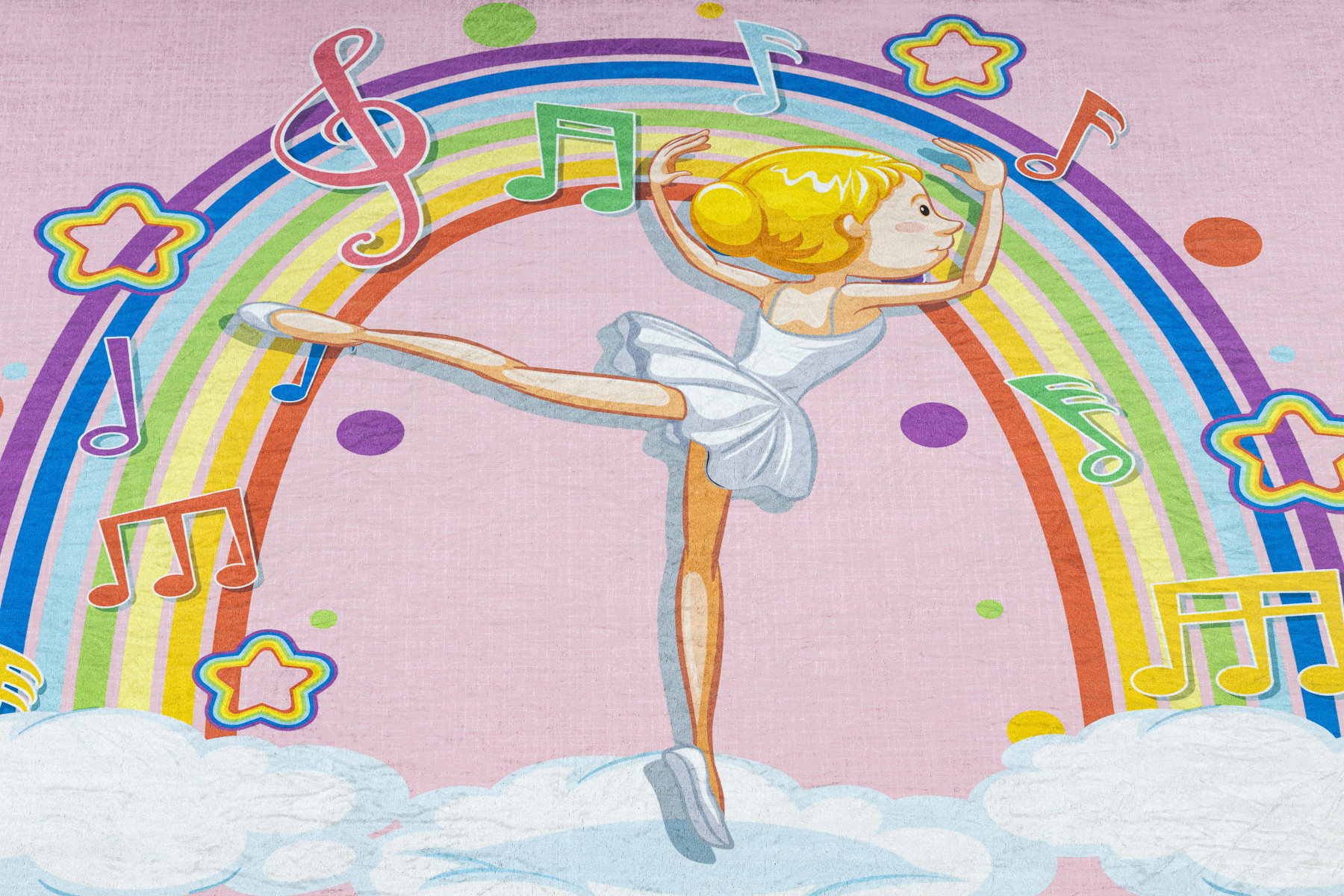 Dětský koberec protiskluzový BAMBINO 41870 Balerína, růžový