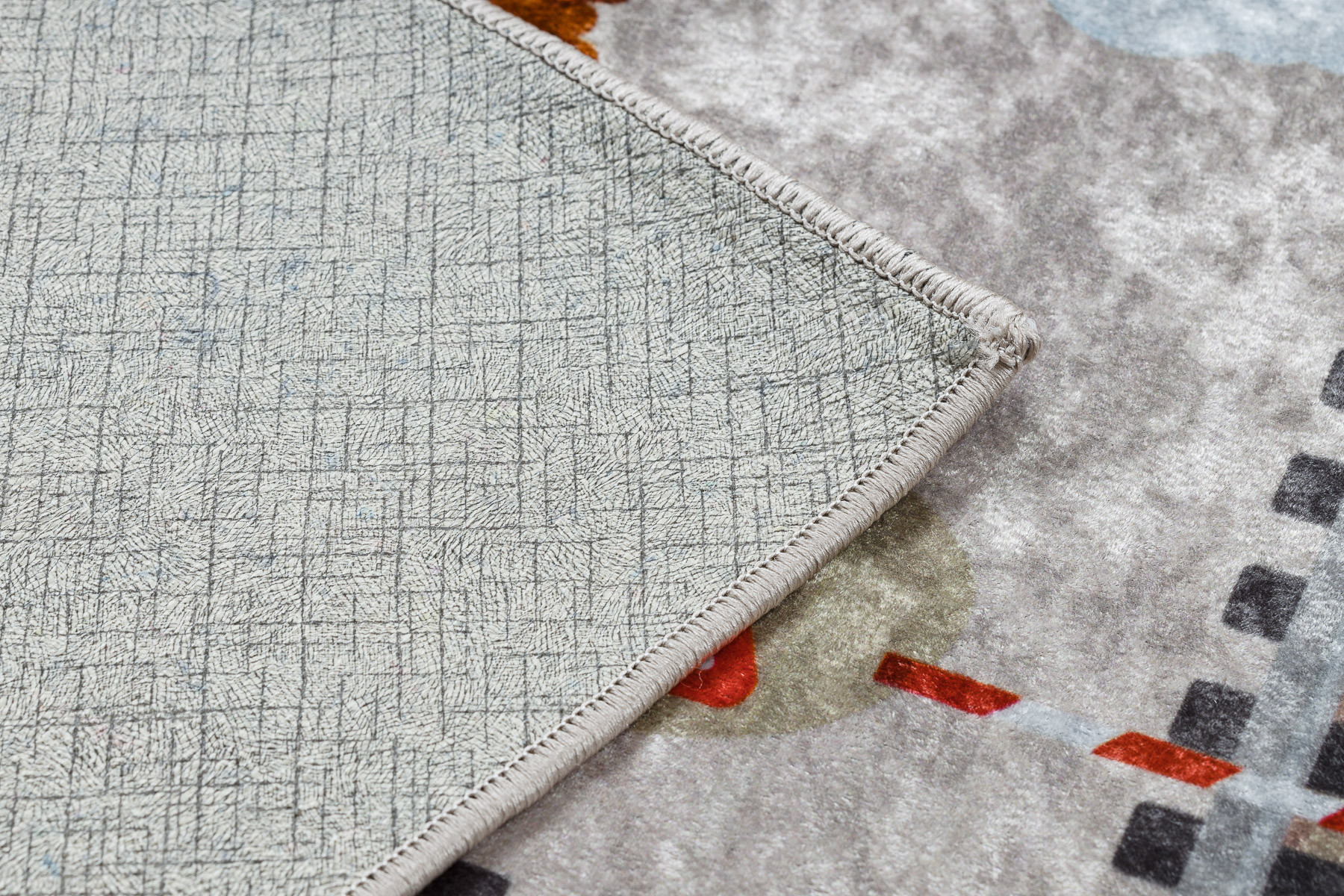 Koberec JUNIOR 51986.803 dráhy / lokomotiva, šedý