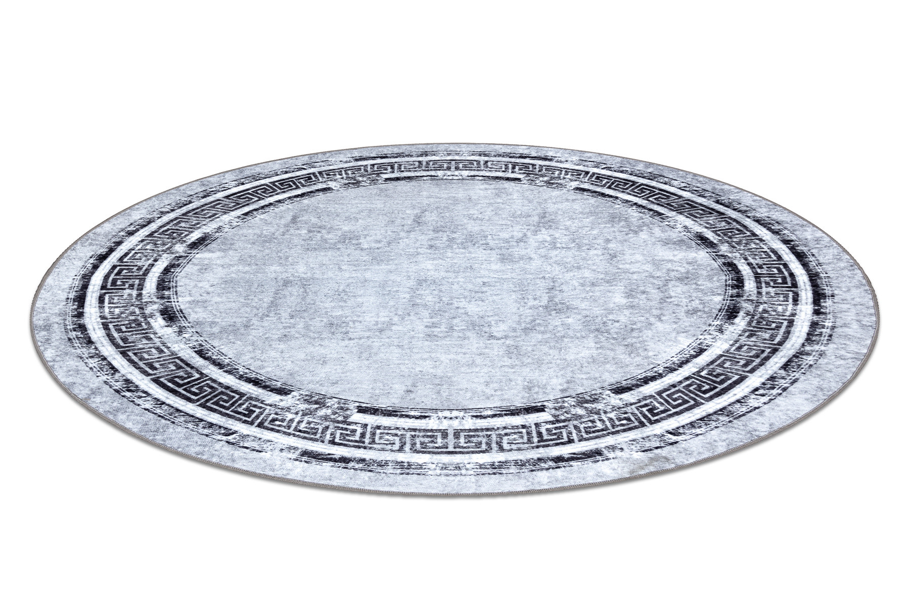 Koberec MIRO 51254.802 mramor / řecký, šedý / černý kruh