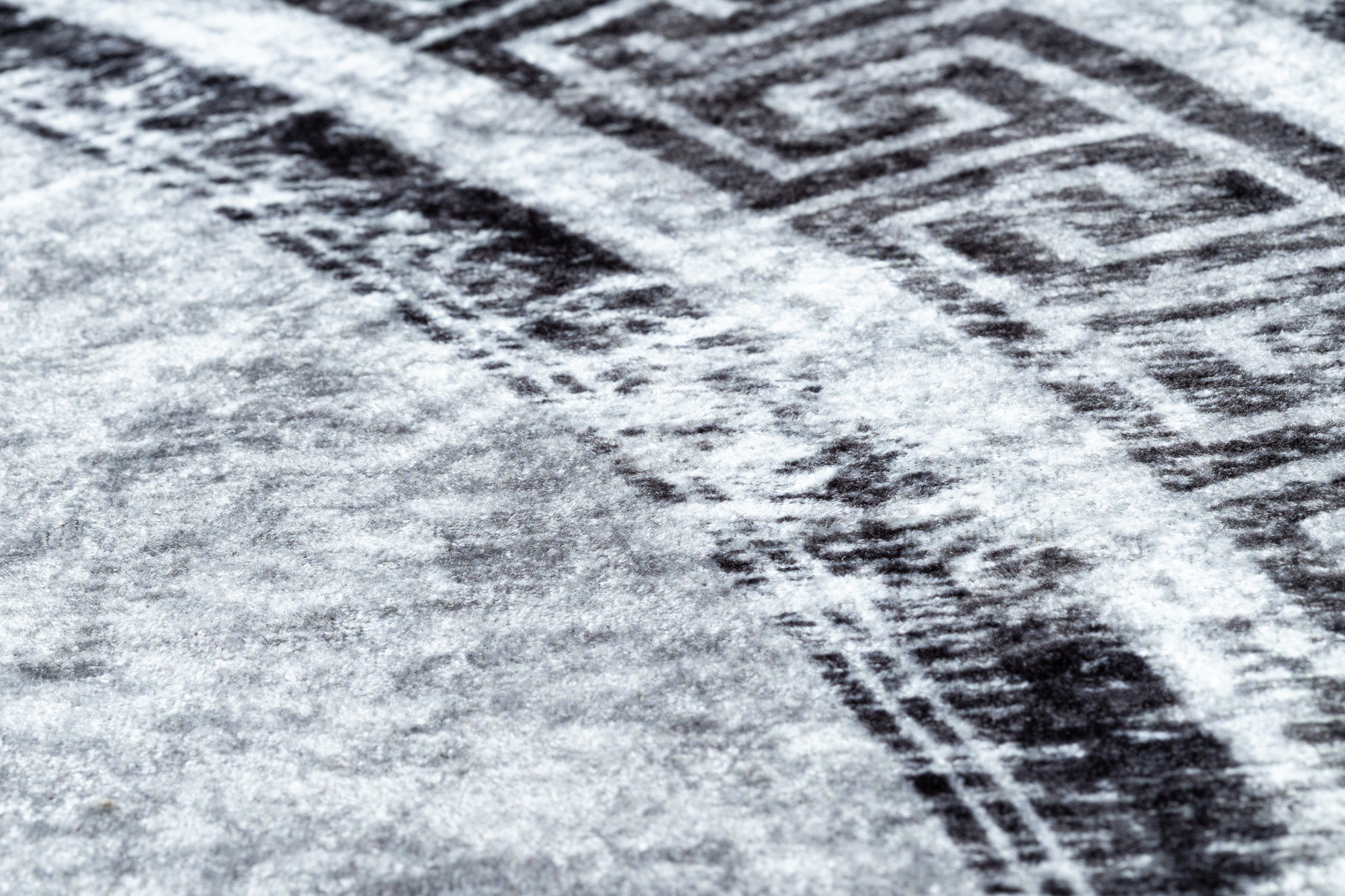 Koberec MIRO 51254.802 mramor / řecký, šedý / černý kruh