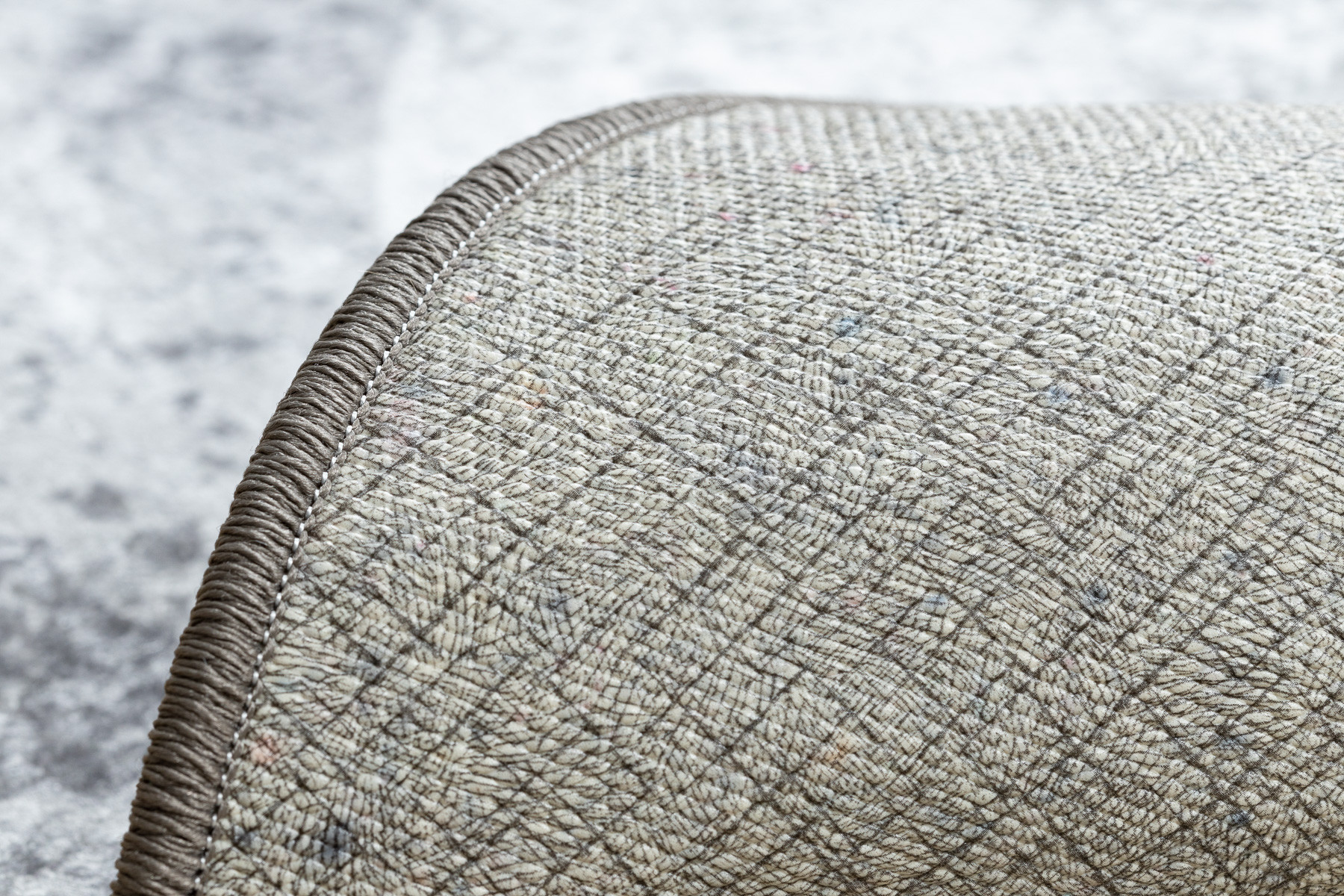 Koberec MIRO 51648.802 mramor, světle šedý kruh