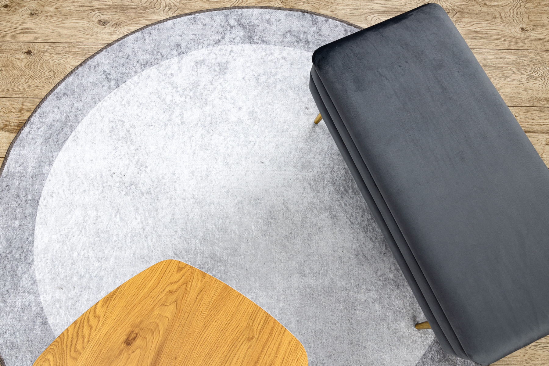 Koberec MIRO 51648.802 mramor, světle šedý kruh