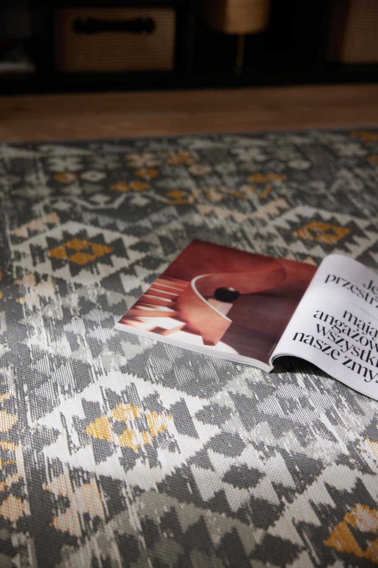 Oboustranný koberec Echo Aztec Grey